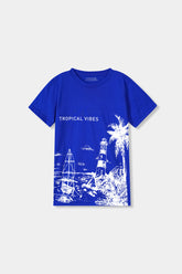 Blue Tropical Vibes Tee